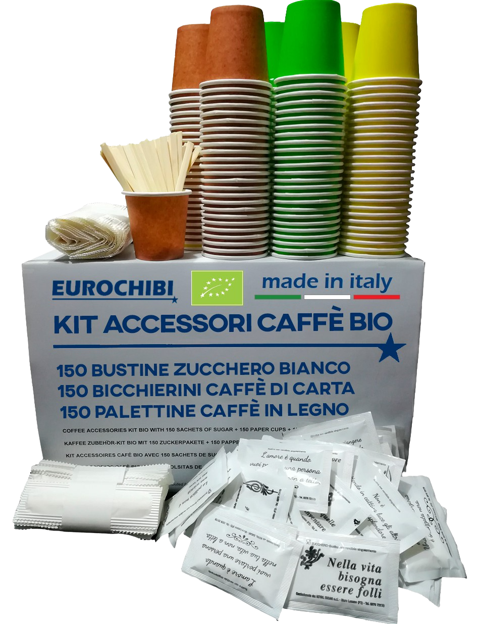 EUROCHIBI® 1000 BICCHIERINI PER CAFFÈ BIO IN CARTA COLORATO
