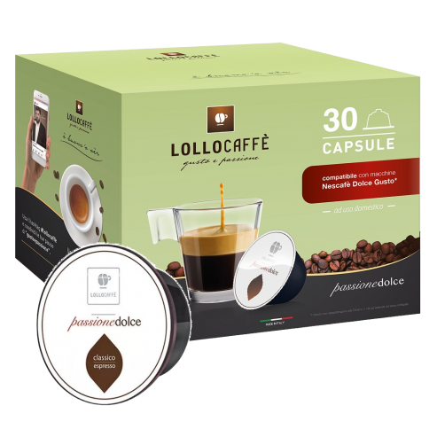 LOLLO CAFFÈ - PASSIONEDOLCE CLASSICO - Box 30 DOLCE GUSTO COMPATIBLE  CAPSULES 7.5g